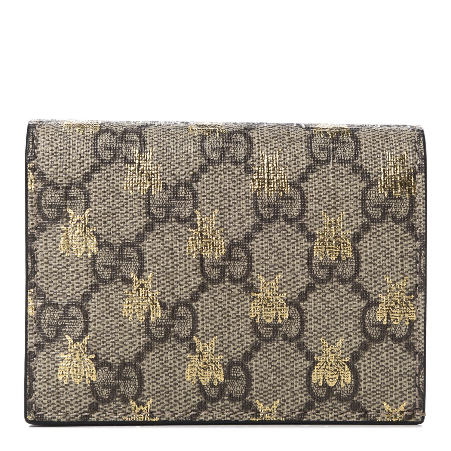 Gucci GG Supreme Monogram Bee Print Card Case 1 of 7