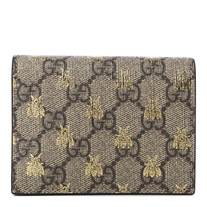 Gucci GG Supreme Monogram Bee Print Card Case 1 of 7
