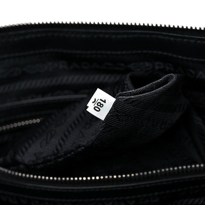 Prada Tessuto Nylon Calfskin Shopping Tote Black 6 of 12