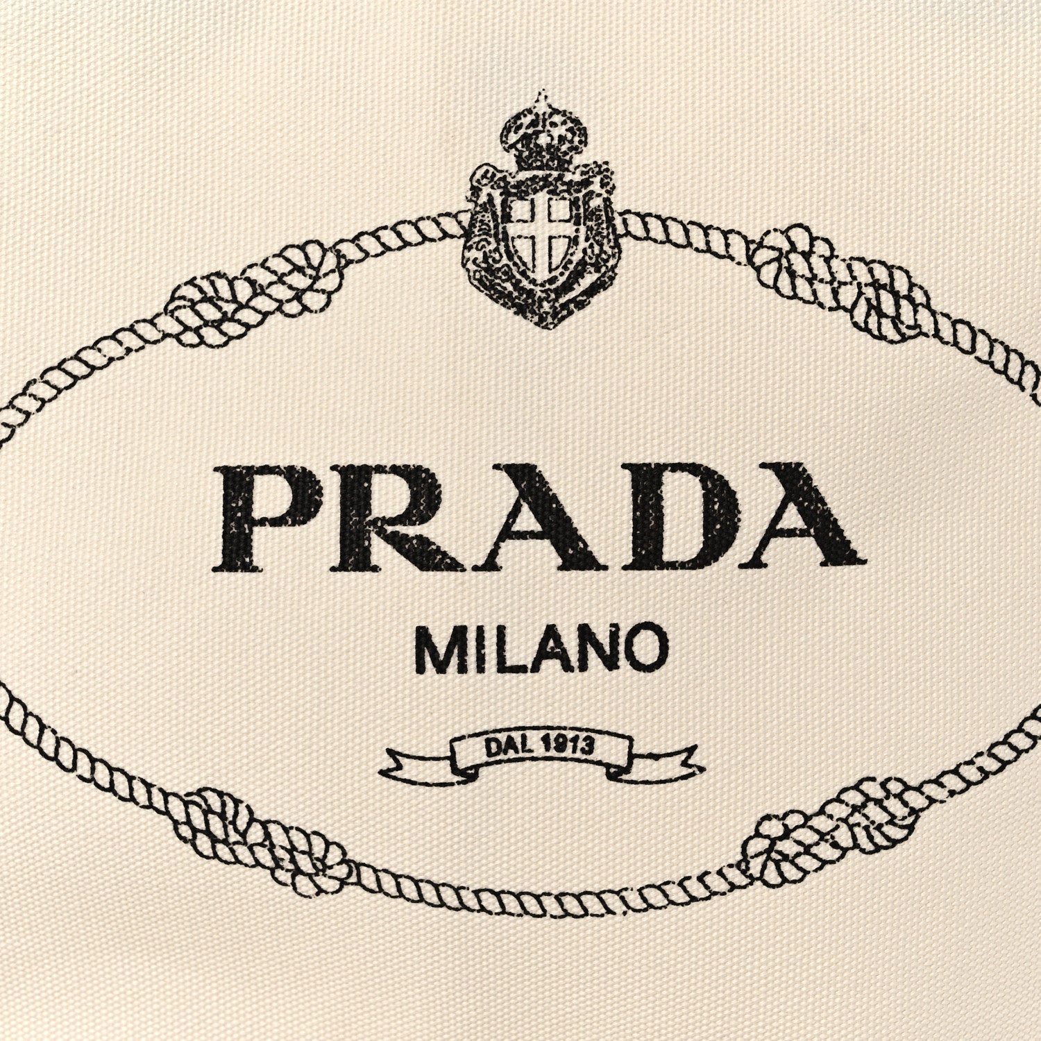 Prada Canapa Small Shopping Tote White 7 of 9