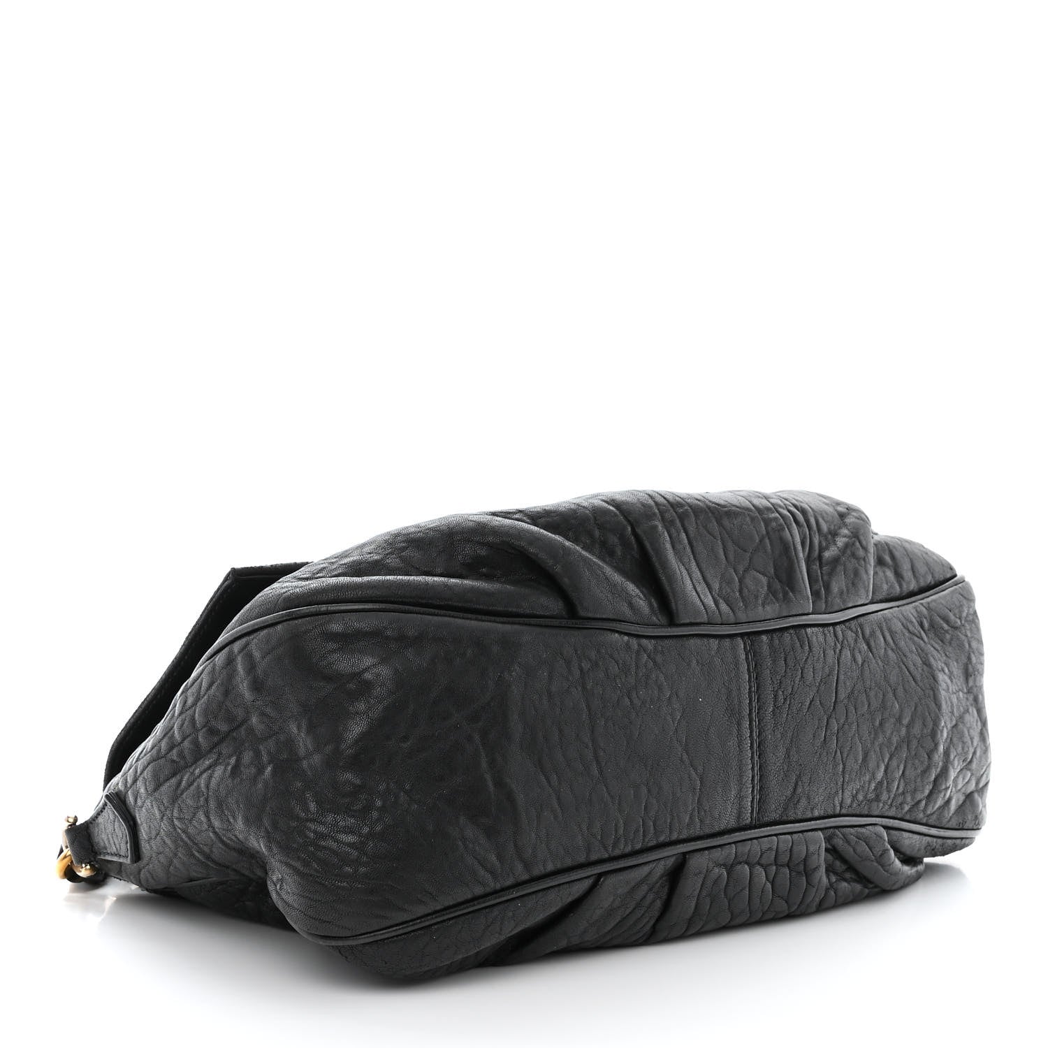 Fendi Crinkled Lambskin Mia Shoulder Flap Black 4 of 11