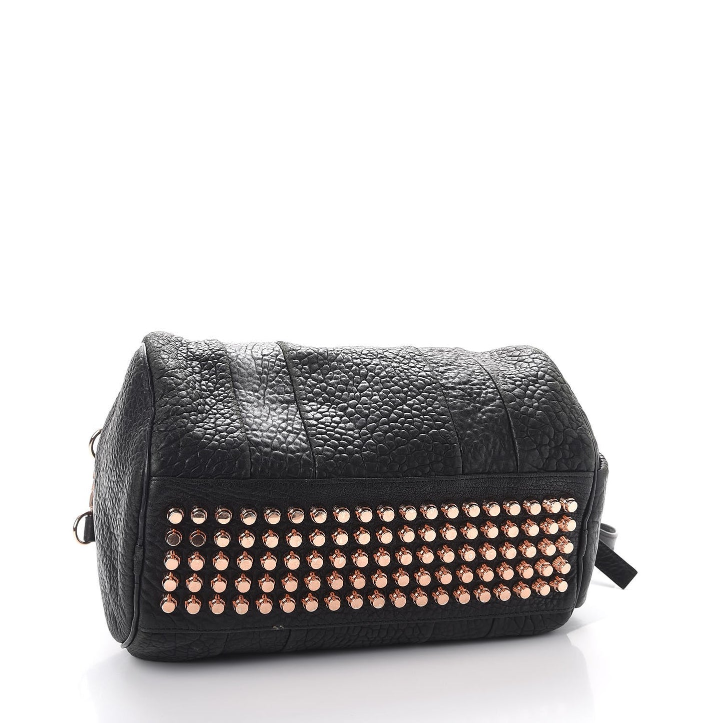 Pebbled Lambskin Rocco Black Rose Gold Hardware