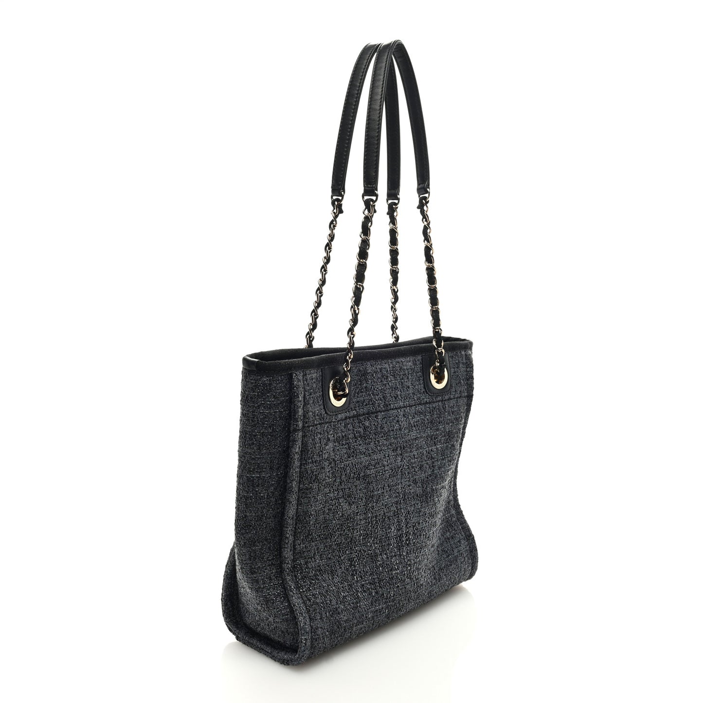 Lurex Boucle Mini Deauville Tote Blue