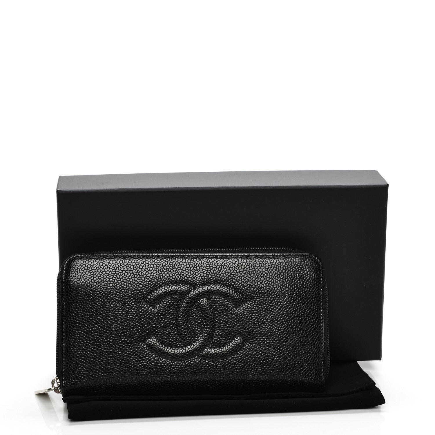 Chanel Caviar Large Timeless CC Zip Around Wallet Black 9 of 9