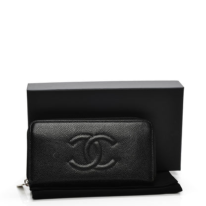 Chanel Caviar Large Timeless CC Zip Around Wallet Black 9 of 9