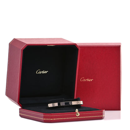 Cartier 18K White Gold LOVE Cuff Bracelet 19 5 of 5