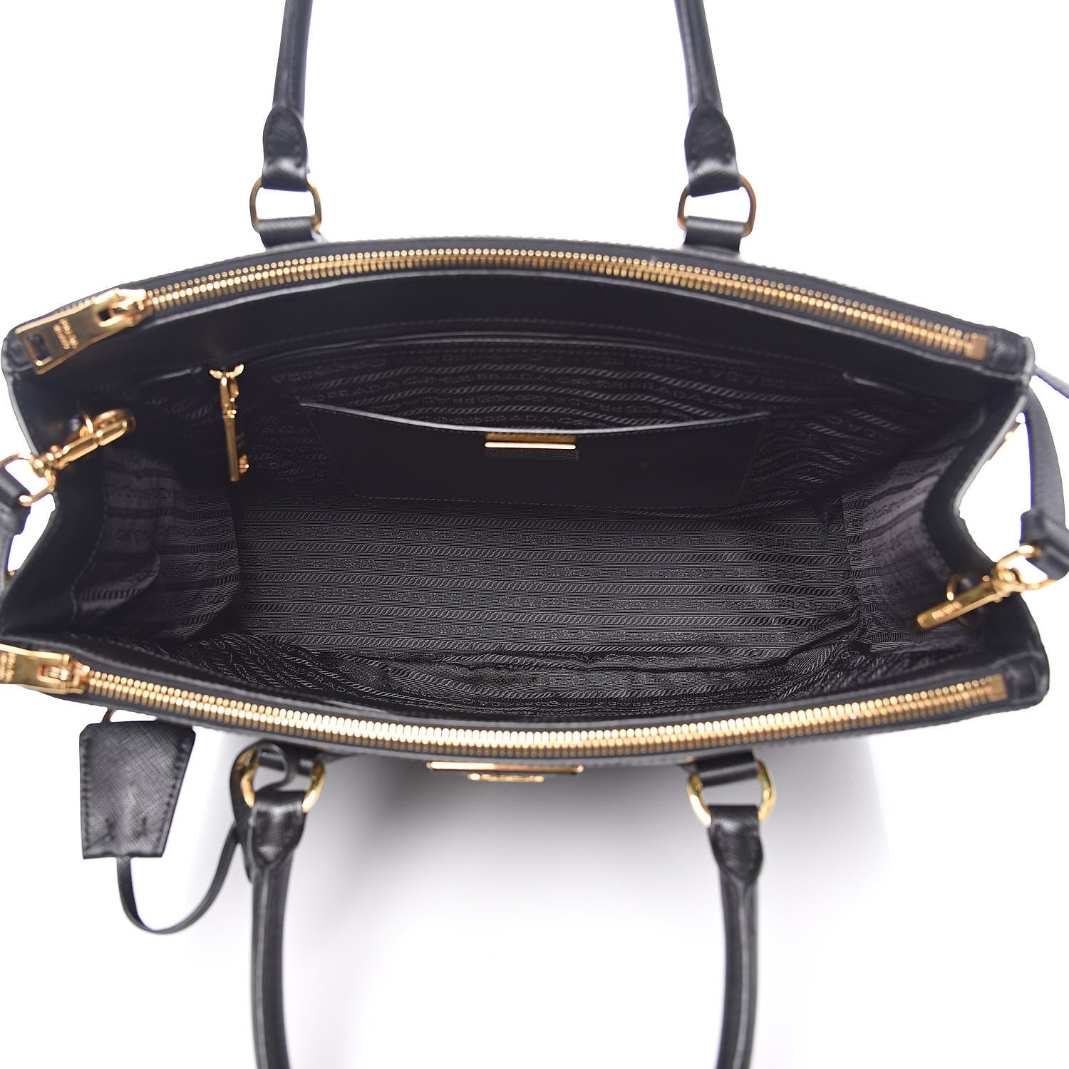 Prada Saffiano Large Galleria Double Zip Tote Black 5 of 10