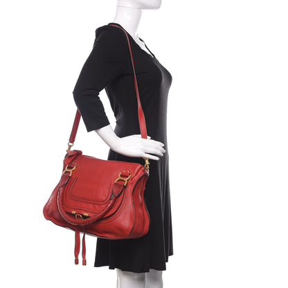 Chloe Calfskin Medium Marcie Satchel Red 2 of 9