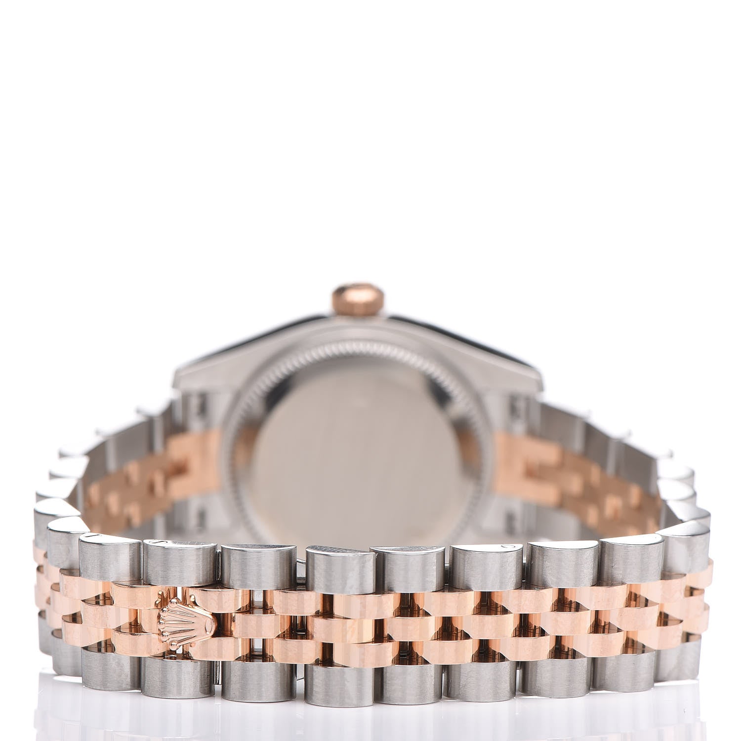 Rolex Stainless Steel 18K Everose Gold Diamond 26mm Oyster Perpetual Datejust Watch Black 179171 4 of 9