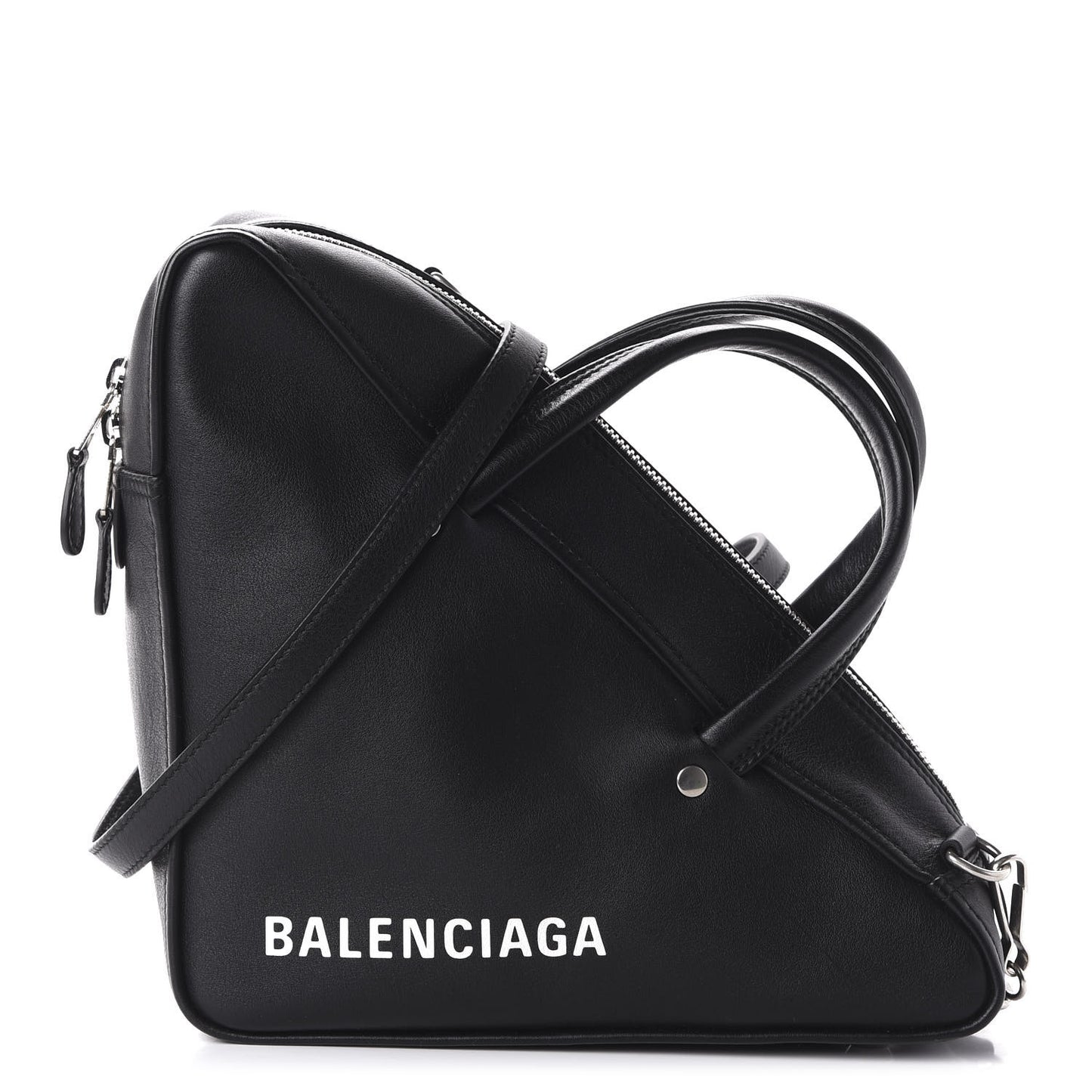 Calfskin S Triangle Duffle Black