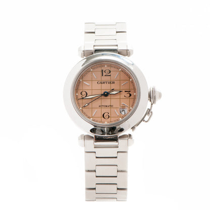 Cartier Stainless Steel 35mm Pasha C Automatic Watch Pink 1 of 7
