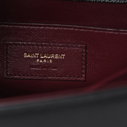 Saint Laurent Grain de Poudre Medium Classic Monogram Cassandra Top Handle Black Rouge Legion 6 of 12
