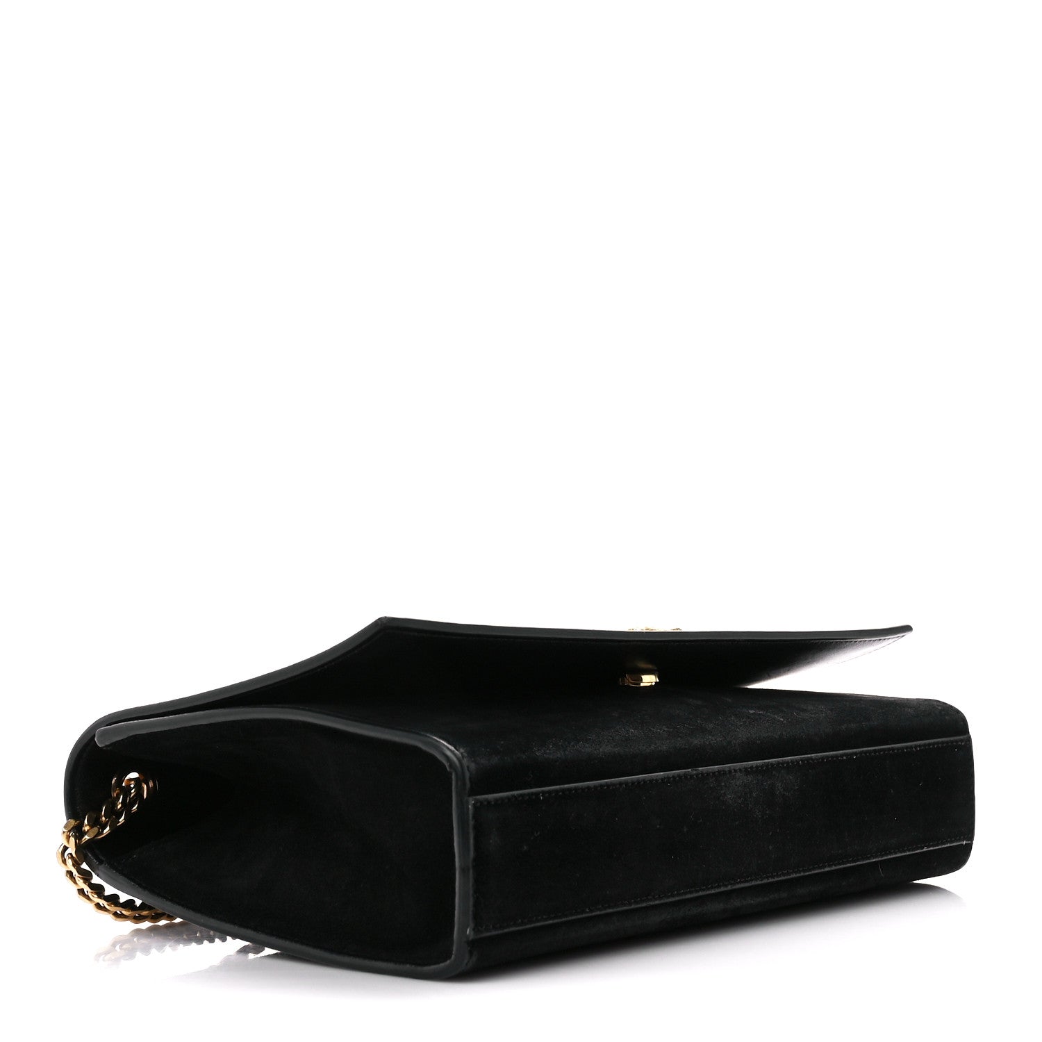 Saint Laurent Suede Medium Classic Monogram Kate Satchel Black 4 of 11