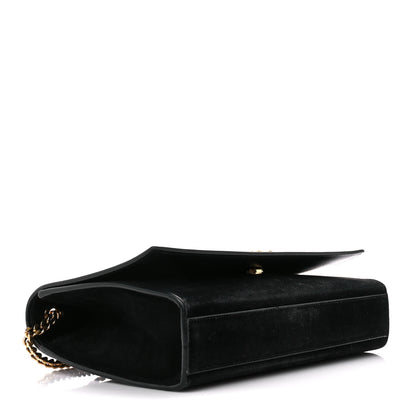 Saint Laurent Suede Medium Classic Monogram Kate Satchel Black 4 of 11