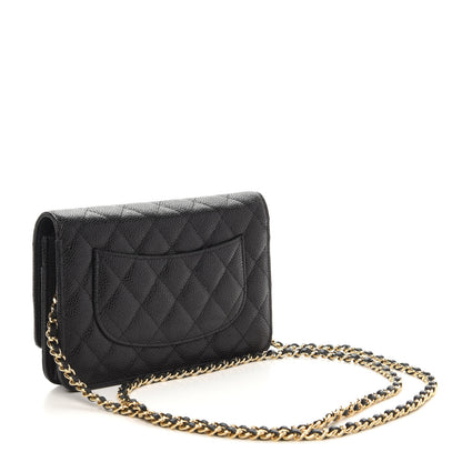 Chanel Caviar Quilted Wallet On Chain WOC Black 3 of 12