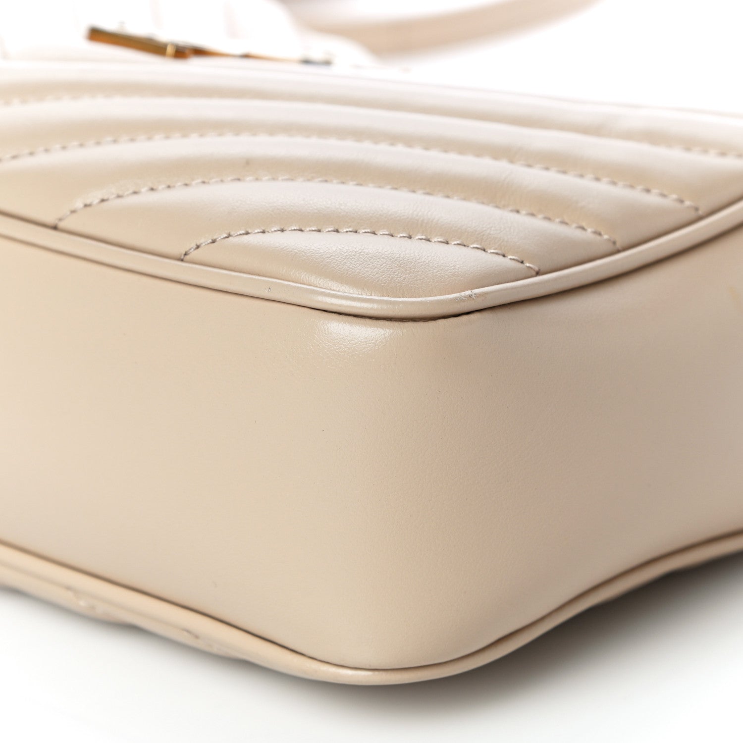Saint Laurent Calfskin Matelasse Monogram Lou Camera Bag Nude Powder 9 of 9