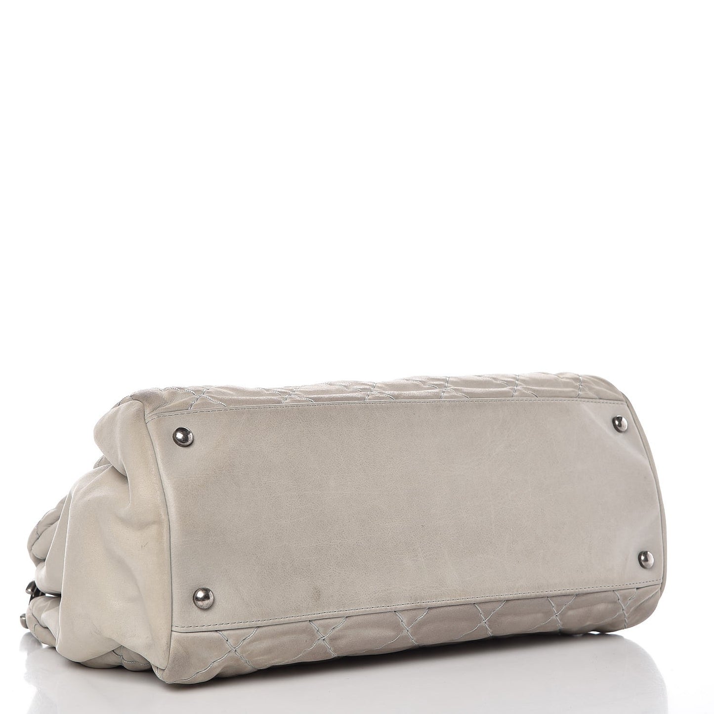 Iridescent Calfskin Large Just Mademoiselle Grey