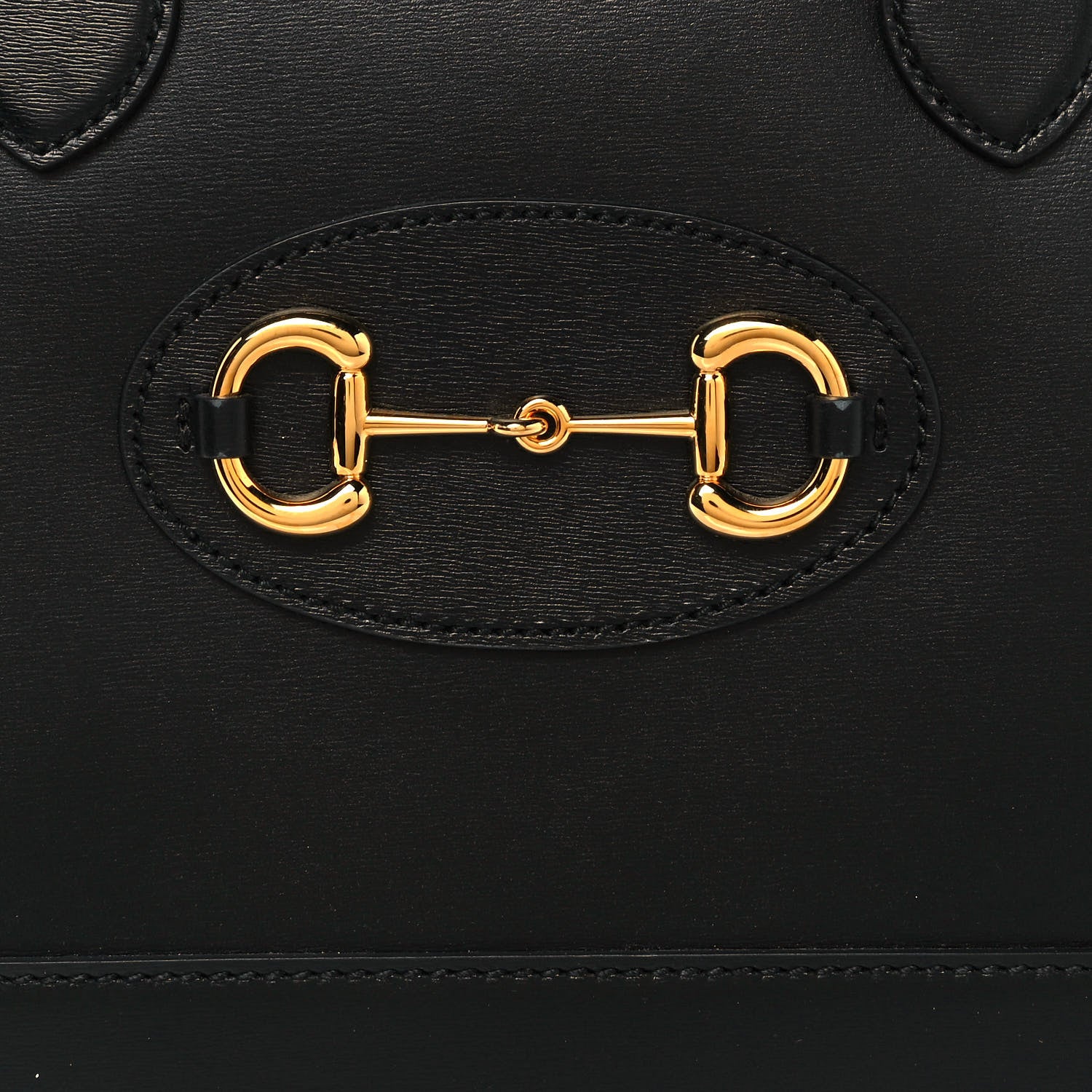 Gucci Boarded Plutone Calfskin Small Horsebit 1955 Top Handle Bag Black 7 of 11