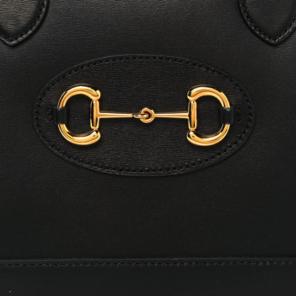 Gucci Boarded Plutone Calfskin Small Horsebit 1955 Top Handle Bag Black 7 of 11
