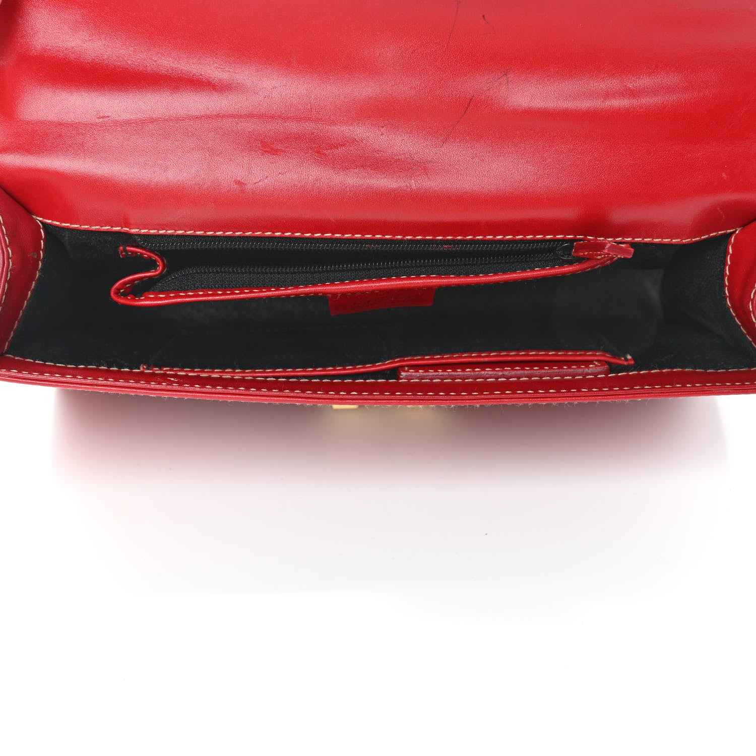 Gucci Calfskin Shoulder Bag Red 5 of 14
