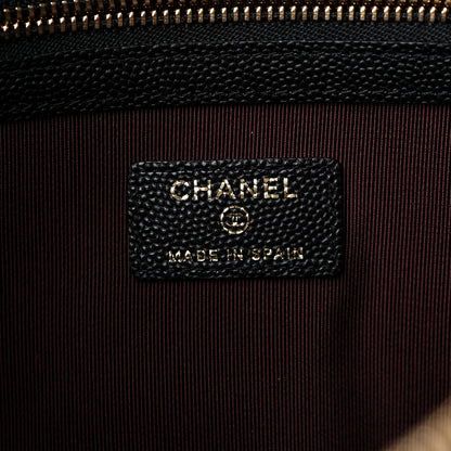 Chanel Caviar Quilted Medium Cosmetic Case Black 6 of 9