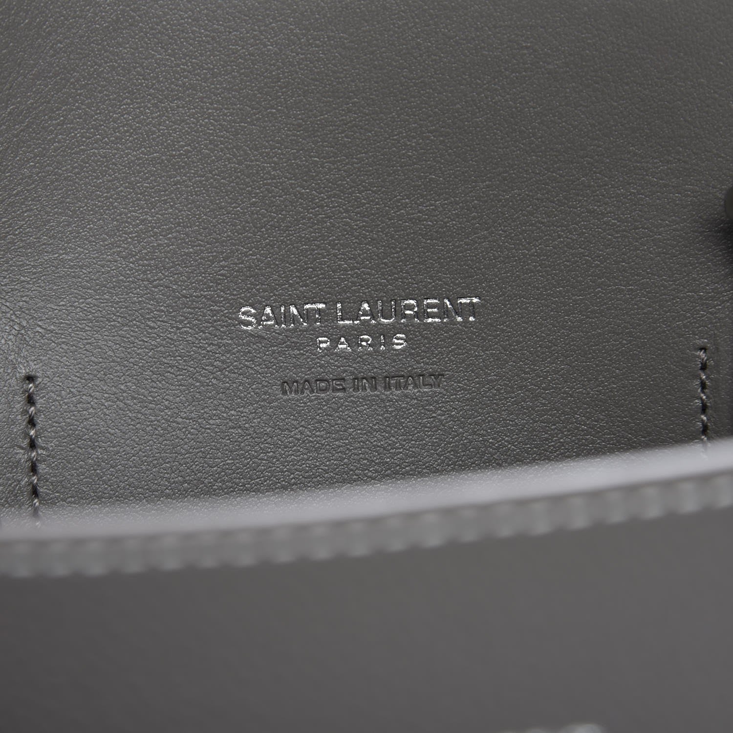 Saint Laurent Grained Calfskin Topstich Baby Sac De Jour Grey 8 of 8
