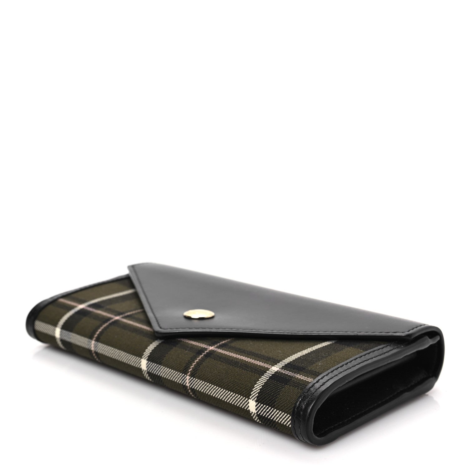 Burberry Grained Calfskin Tartan Halton Wallet Black 7 of 7
