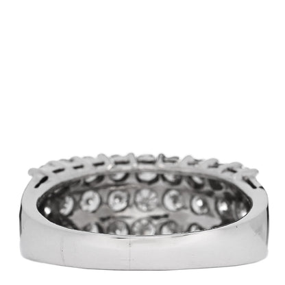 Parker & West by FASHIONPHILE Platinum Diamond 2.00ct Three Row Half Eternity Band Ring 58 8.25 4 of 9