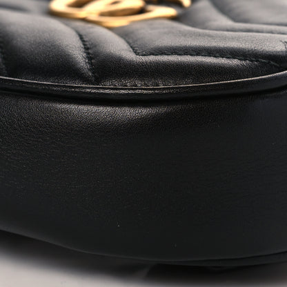 Gucci Calfskin Matelasse GG Marmont Belt Bag 75 30 Black 11 of 12