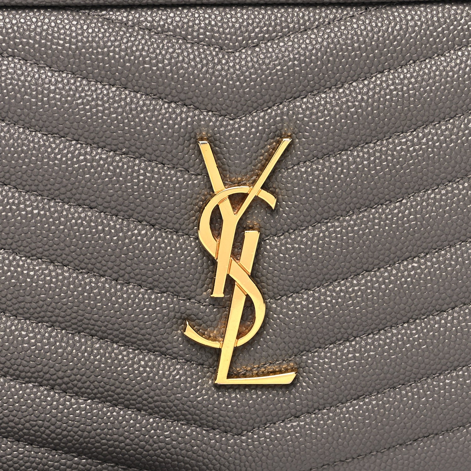 Saint Laurent Grain De Poudre Matelasse Monogram Mini Lou Camera Bag Fog 8 of 10