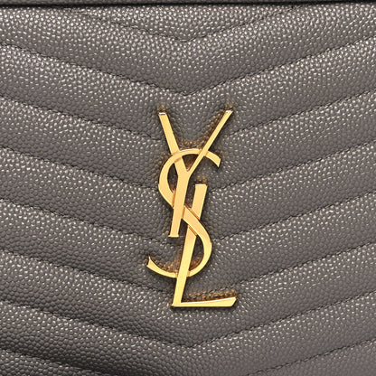 Saint Laurent Grain De Poudre Matelasse Monogram Mini Lou Camera Bag Fog 8 of 10