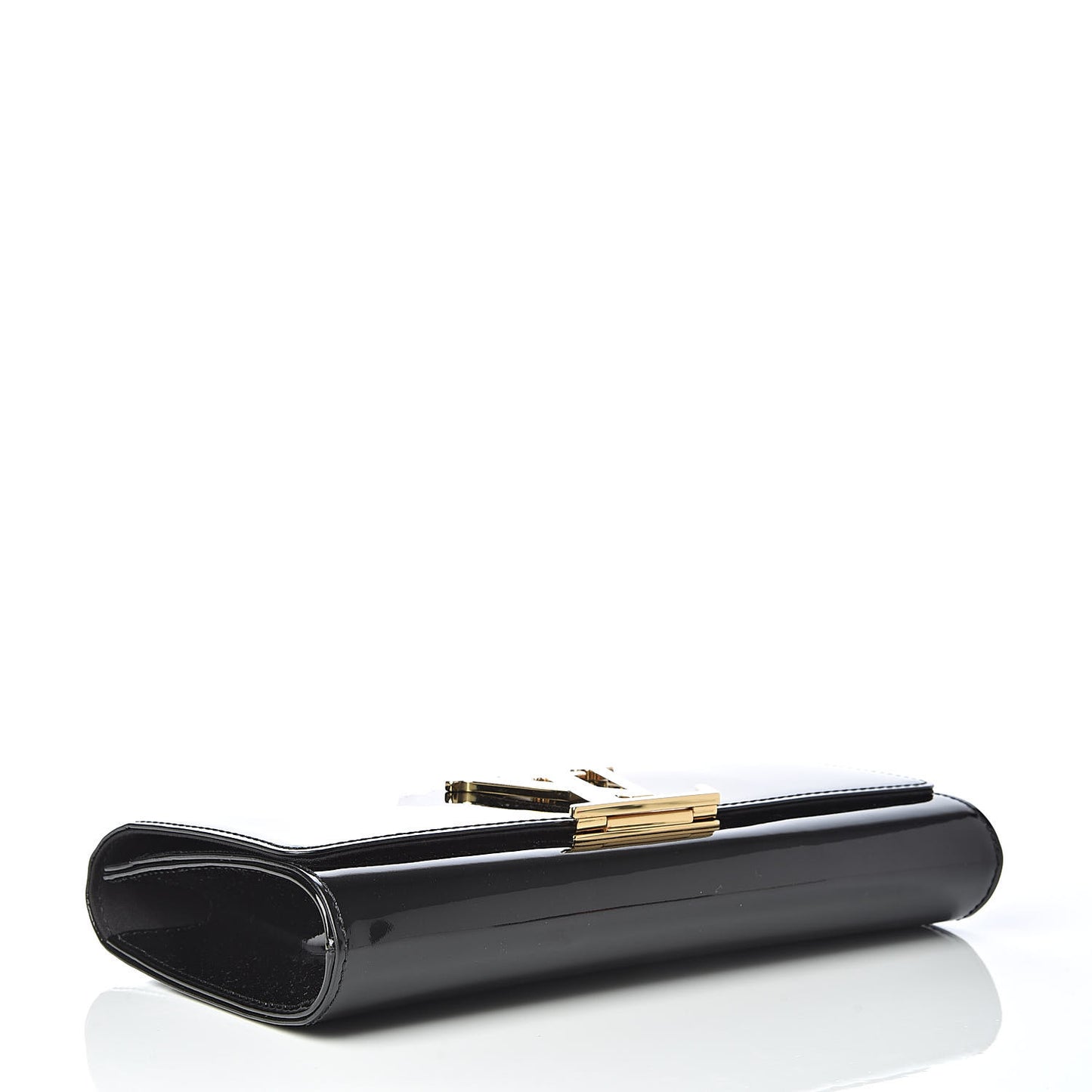 Patent Louise Clutch Black