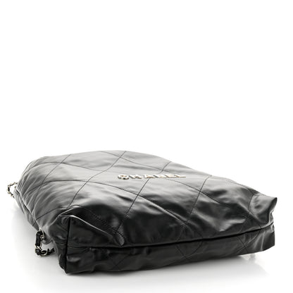 Chanel Shiny Calfskin Quilted Chanel 22 Backpack Black 4 of 10