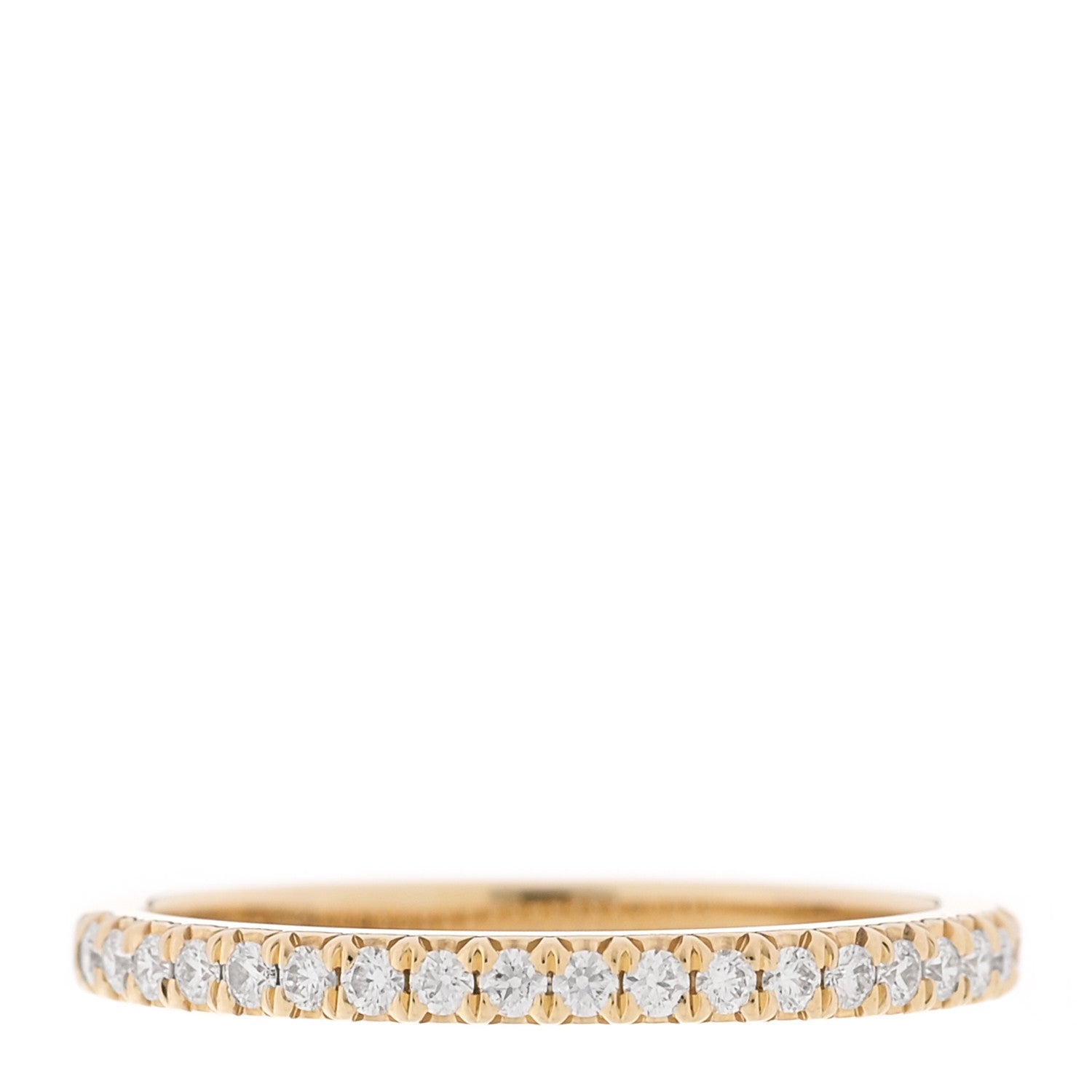 Tiffany 18K Yellow Gold Diamond Soleste Half Eternity Band Ring 50 5.5 1 of 5