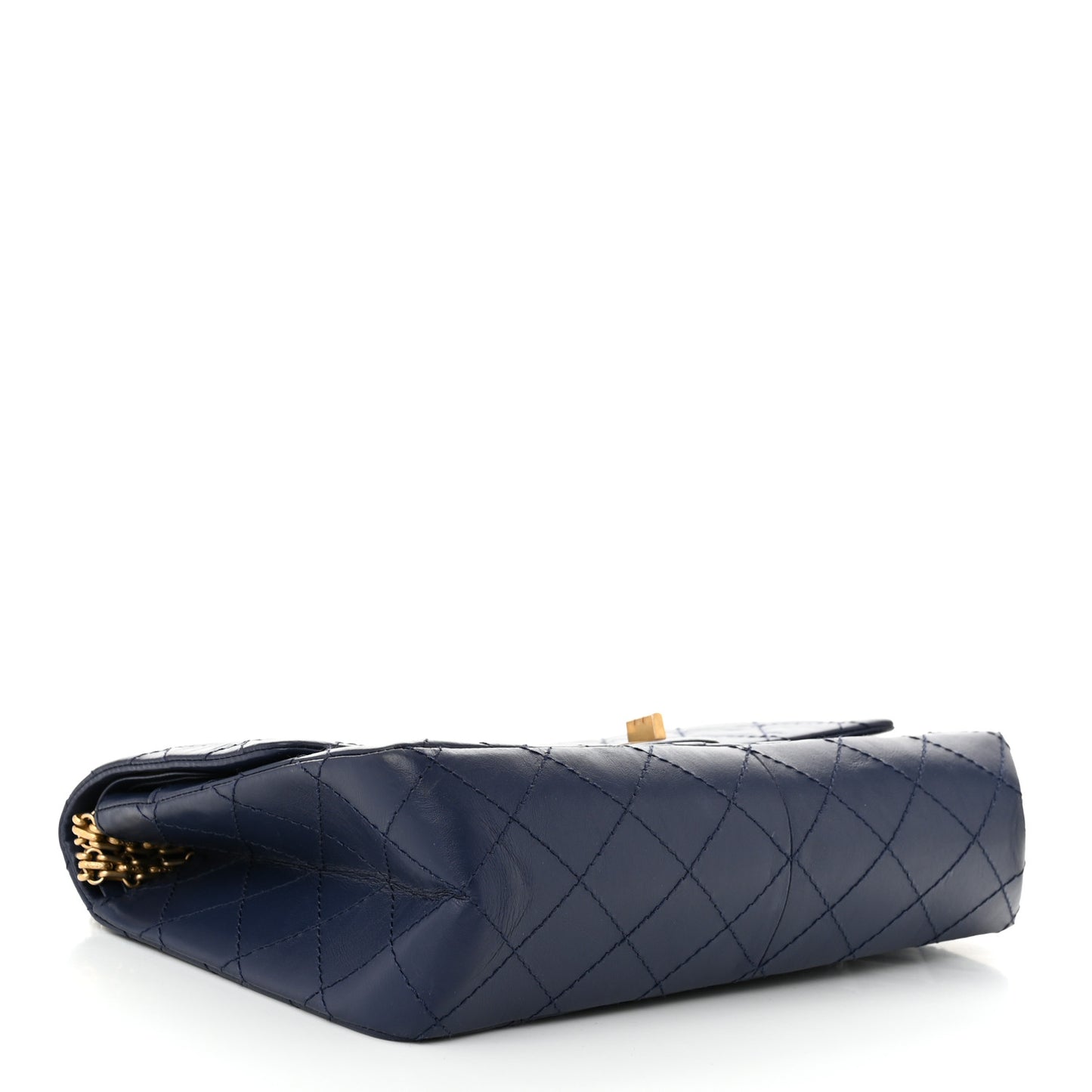Aged Calfskin Quilted 2.55 Reissue 226 Flap Navy