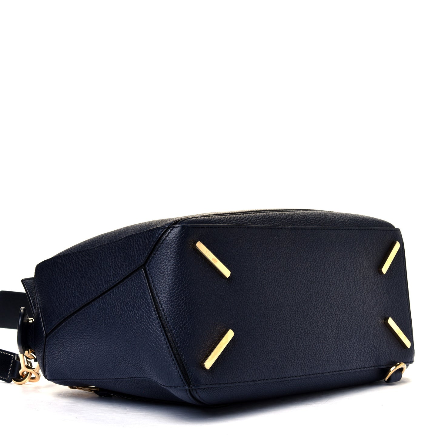 Calfskin Small Puzzle Bag Midnight Blue Black