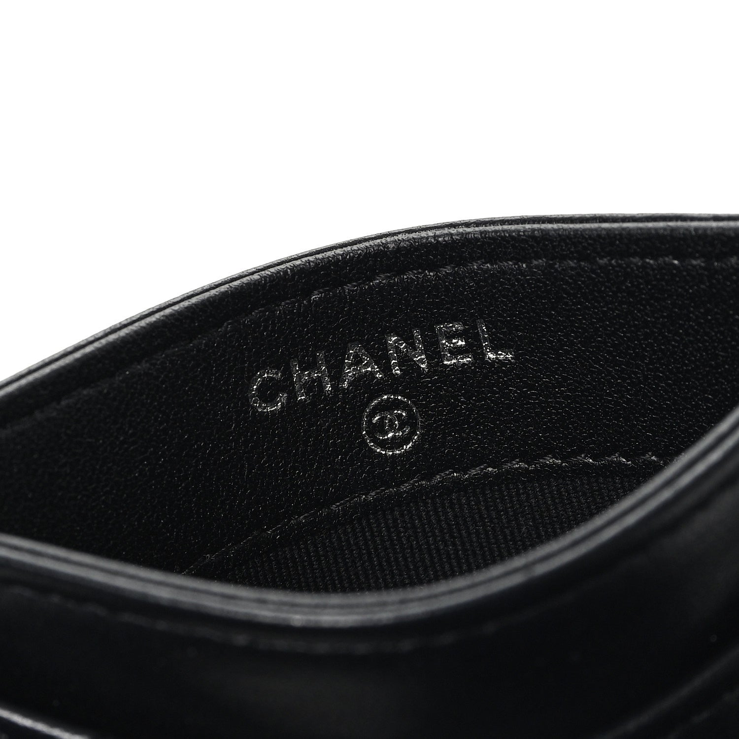 Chanel Pearly Lambskin Quilted Card Holder So Black 6 of 8