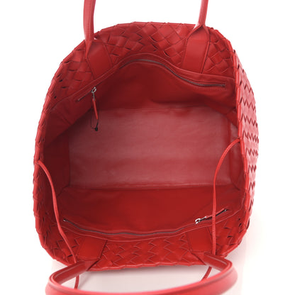 Bottega Veneta Nappa Intrecciato Tote Bag Red 5 of 11