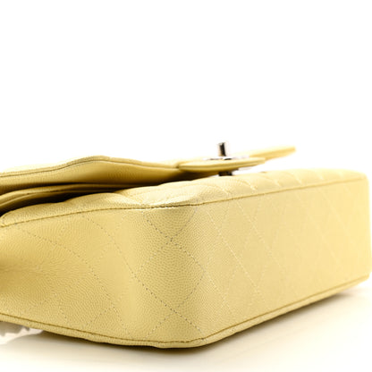 Chanel Caviar Quilted Medium Double Flap Light Yellow 8 of 10