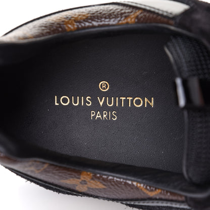 Louis Vuitton Suede Monogram Run Away Sneakers 38.5 Black 7 of 9