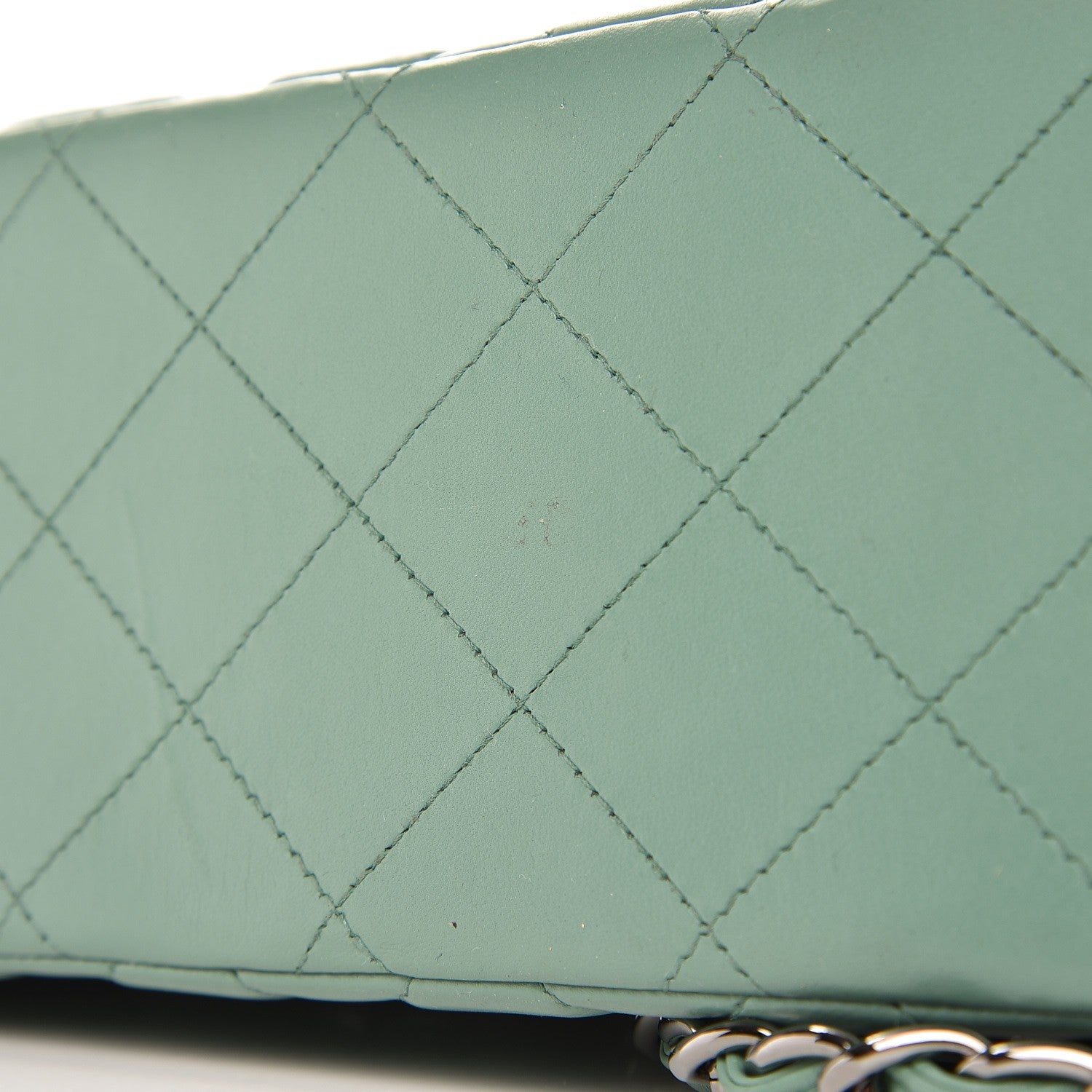 Chanel Lambskin Quilted Maxi Single Flap Green 11 of 11