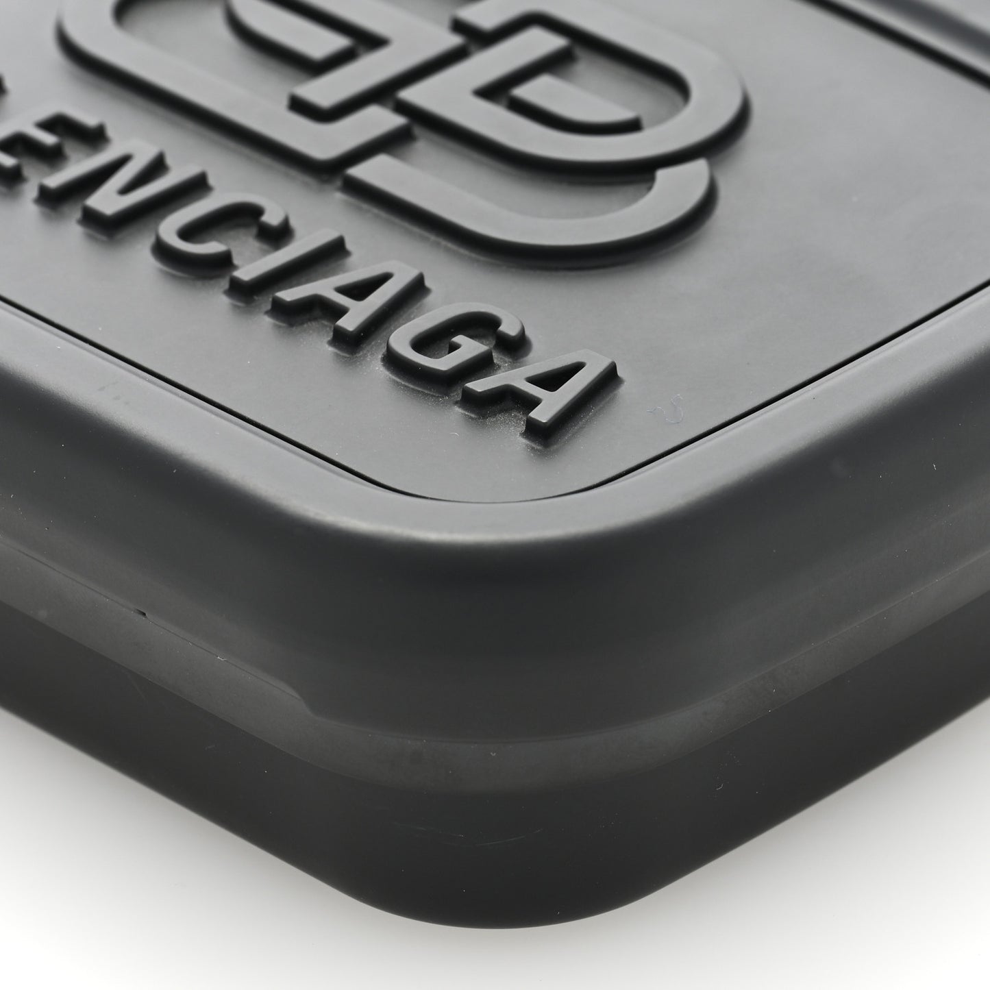 Recycled Plastic Calfskin Embossed Mini Lunch Box Case with Strap Black