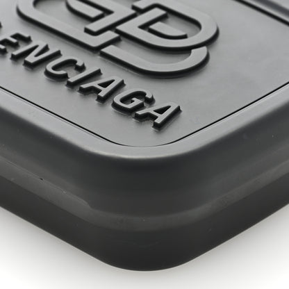 Balenciaga Recycled Plastic Calfskin Embossed Mini Lunch Box Case with Strap Black 8 of 8