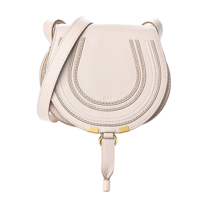 Chloe Calfskin Mini Marcie Round Crossbody Bag Abstract White 1 of 8