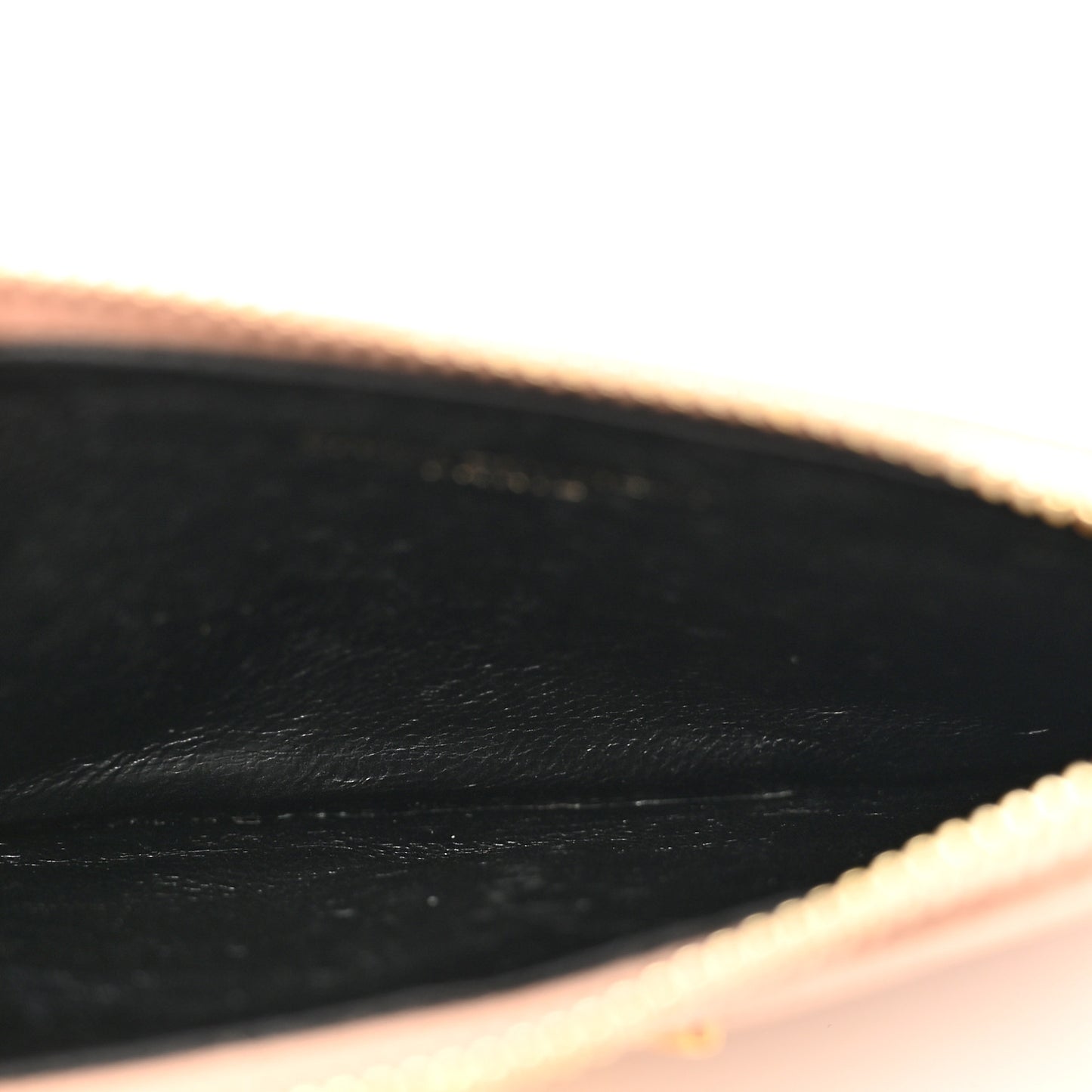 Grain De Poudre Matelasse Chevron Monogram Fragments Zippered Card Case Cork