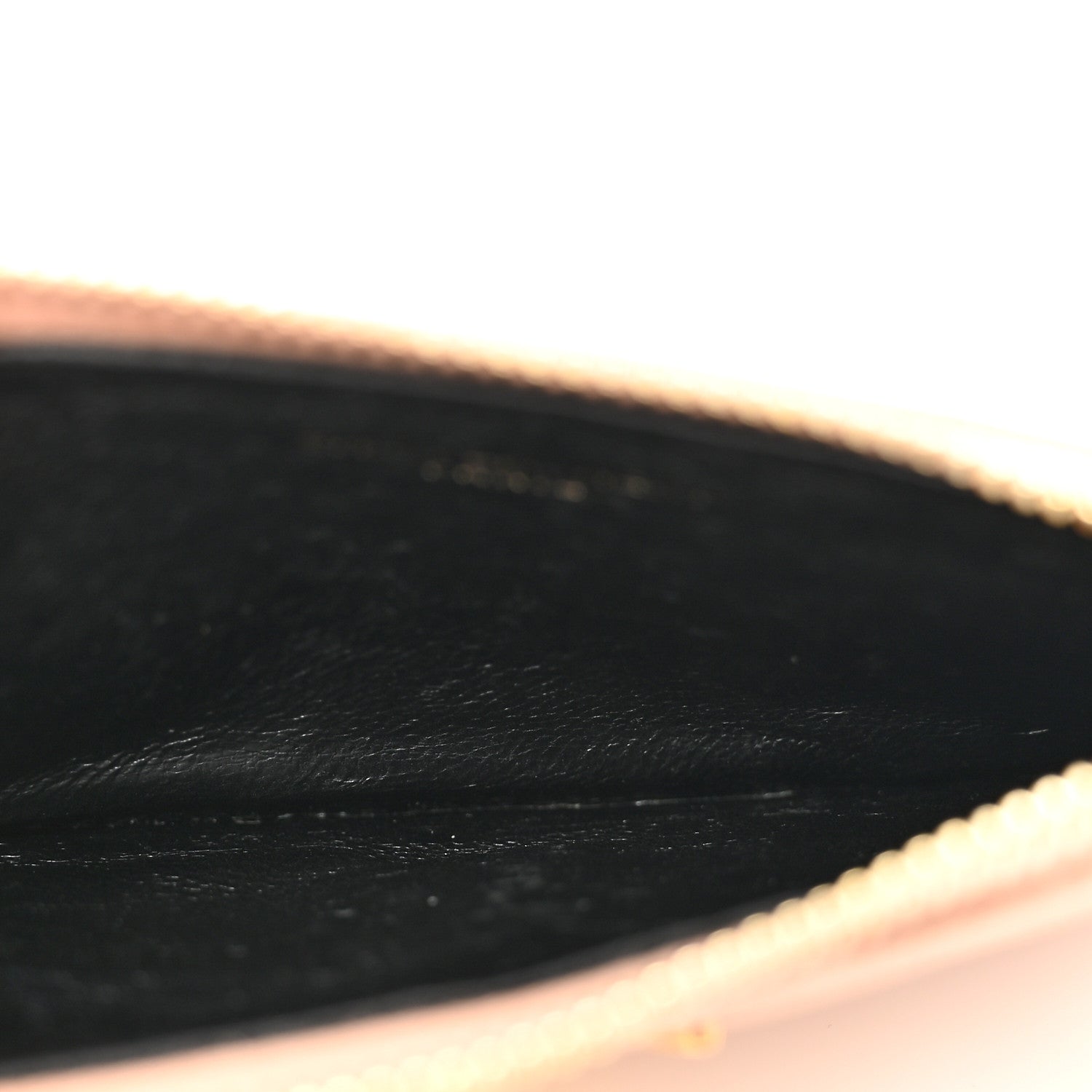 Saint Laurent Grain De Poudre Matelasse Chevron Monogram Fragments Zippered Card Case Cork 5 of 7