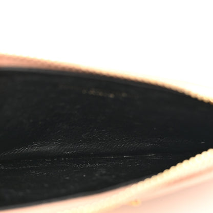Saint Laurent Grain De Poudre Matelasse Chevron Monogram Fragments Zippered Card Case Cork 5 of 7