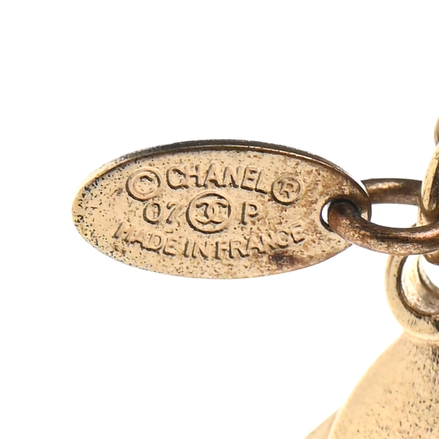 Chanel Resin CC Camellia Flower Necklace Gold 6 of 7