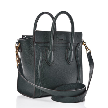 Celine Drummed Calfskin Nano Luggage Amazone 3 of 13