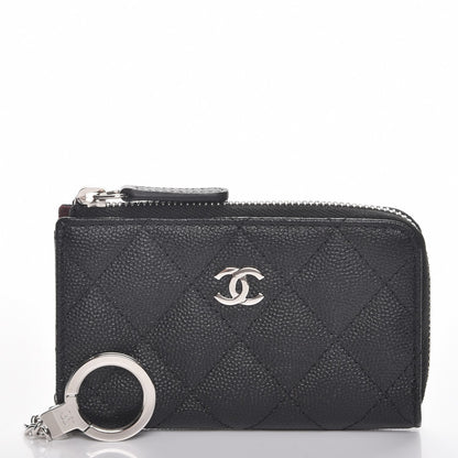 Chanel Caviar Quilted Key Holder Case Black 1 of 8